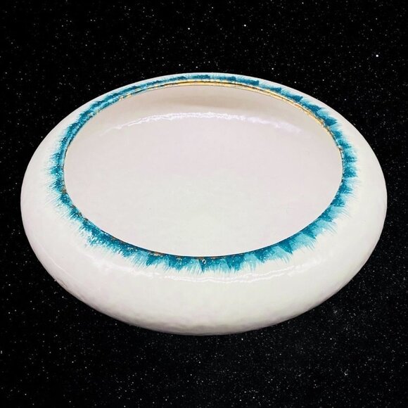 Vintage Italian Art Pottery Floral Covered Casserole Dish Numbered 4.5”T 6”W - Picture 8 of 10